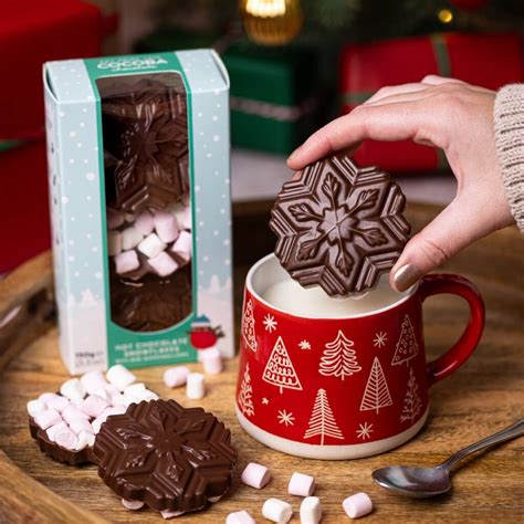 Two Pack Hot Chocolate Snowflakes By Cocoba