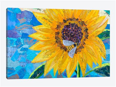 Sunflower Canvas Artwork By Teal Buehler Icanvas