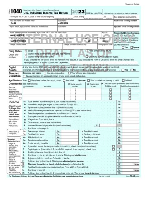 Tax Return 2023 | PDF | Irs Tax Forms | Tax Deduction