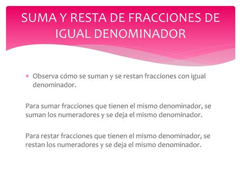 Tema Operaciones Con Fracciones Ppt