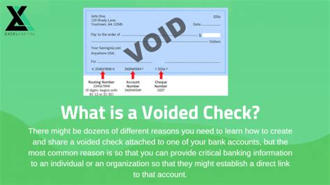 What Is A Voided Check Definition And Examples Excel Capital Management