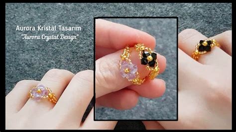 Kristal Y Z K Yap M Crystal Ring Tutorial How To Make Ring Beaded