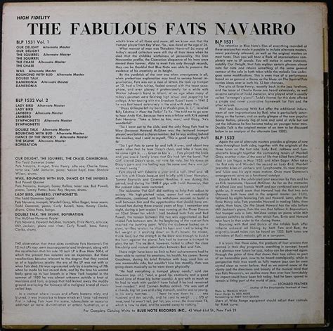 Fats Navarro The Fabulous Fats Navarro Vol