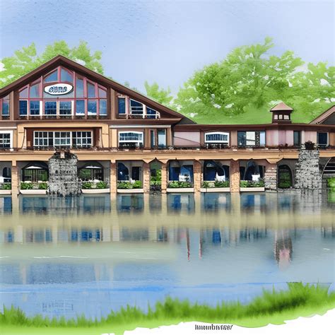 Watercolor Lake Geneva Il Clubhouse · Creative Fabrica