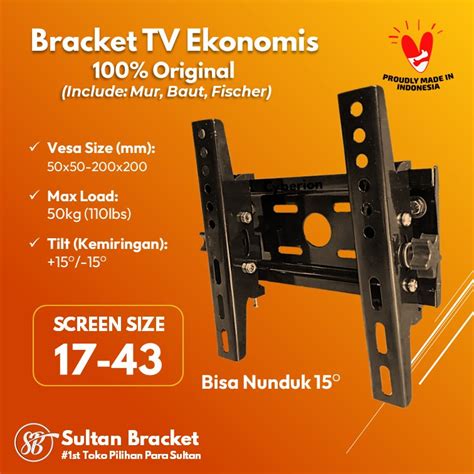 Jual Bracket Tv Led Inch Kokoh Dan Tebal Bisa Nunduk