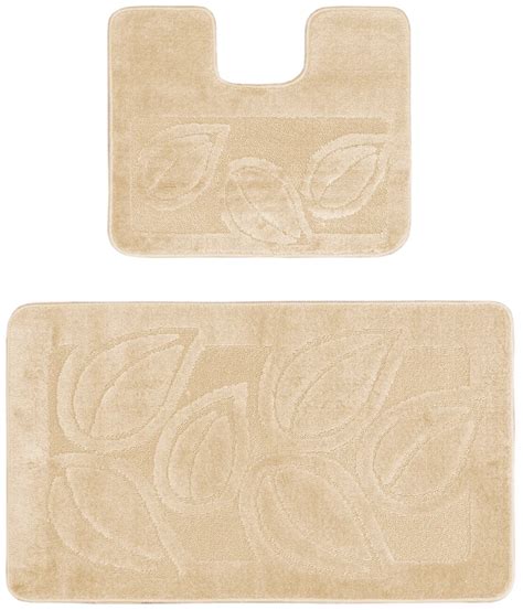 Set Covoras Baie Antiderapant Flora Beige X Cm X Cm