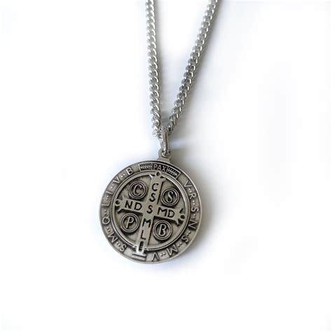 St. Benedict Medal Necklace - Medium - Mount Angel Abbey