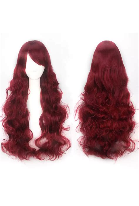 Burgundy Long Curly Cosplay Wig Perth Hurly Burly