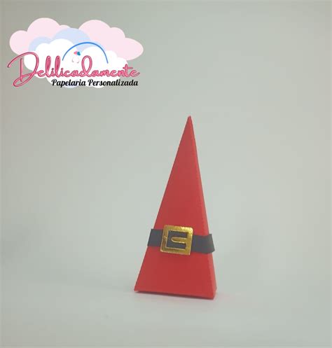 Mini Caixinha Cone De Natal Papai Noel Elo Produtos Especiais