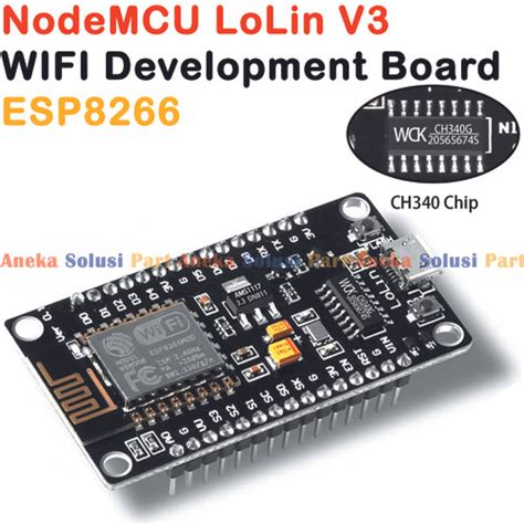 Jual NodeMcu ESP8266 LoLin V3 Lua CH340 WiFi Development Board IoT