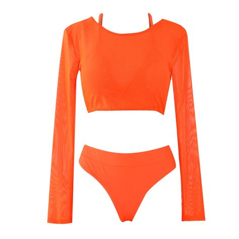 Efsteb Womens Bikini Set High Waist Bikini Solid Color Fashion Bathing Suit Beach Summer Two