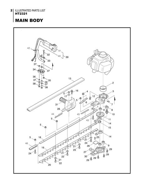 Maruyama Parts Lookup Ht2321 Parts Diagramsht2321 Main Body