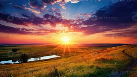 sky outdoor scenery sunrise landscape ai generated 33351891 Stock Photo ...