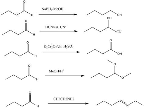 Give The Products Of The Reaction Of Butanal With A Sodium