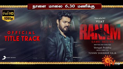 Ranam Promo Teaser Thalapathy 68 Title Vijay New Movie Getup