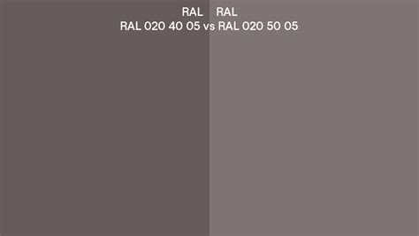 Ral Ral 020 40 05 Vs Ral 020 50 05 Side By Side Comparison