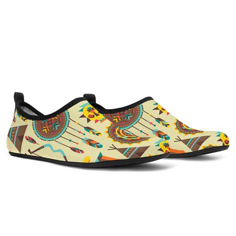 Tribal Indians Native American Aztec Aqua Water Shoes Jorjune