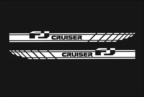 Toyota Fj Cruiser 2pcs Stripes Vinyl Decals Stickers Logo Etsy