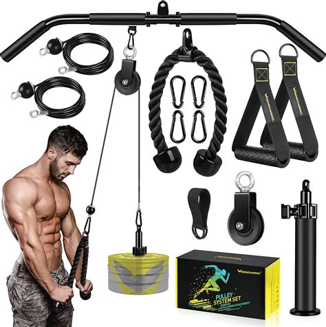 Fitness Lat And Lift Pulley System Gym Upgraded Lat Pull Down Cable