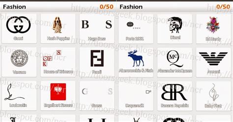 Logo Quiz Fashion Answers