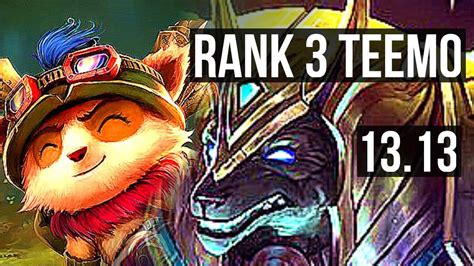 TEEMO Vs NASUS TOP Rank 3 Teemo 2 8M Mastery 1700 Games 8 1 1