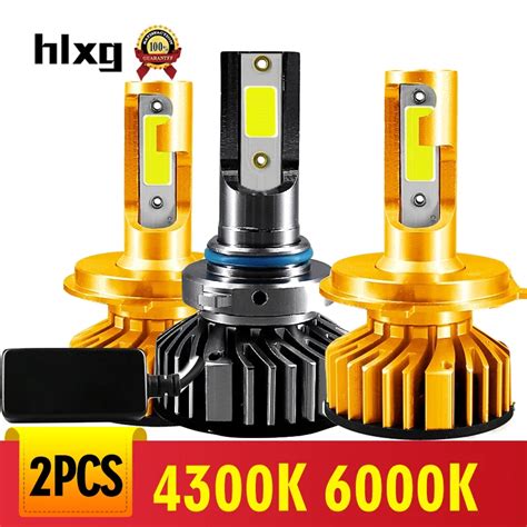 Hlxg H1 Led 9005 HB3 Canbus Led H11 H8 H3 H4 H7 6000K Mini 12000LM Car