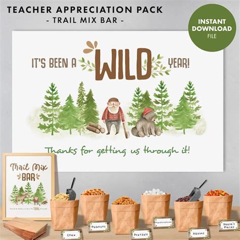 Trail Mix Teacher Appreciation Tags Etsy