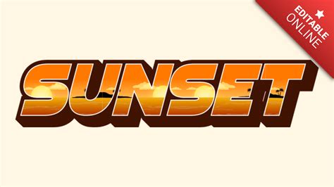 Sunset Text Effect Generator TextStudio