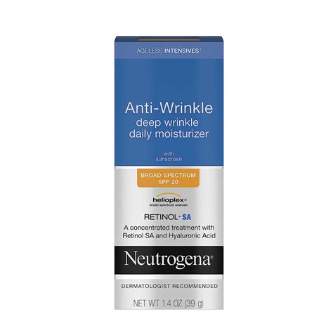 Neutrogena Ageless Intensives Anti Wrinkle Retinol Cream Daily Wrinkle Moisturizer