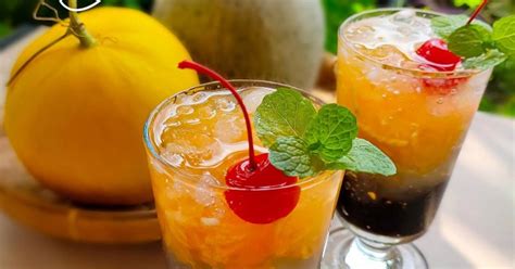 resep es melon serut  cao enak  mudah cookpad