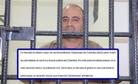 Alias Otoniel Pidió Al Clan Del Golfo Suspender El Plan Pistola Contra