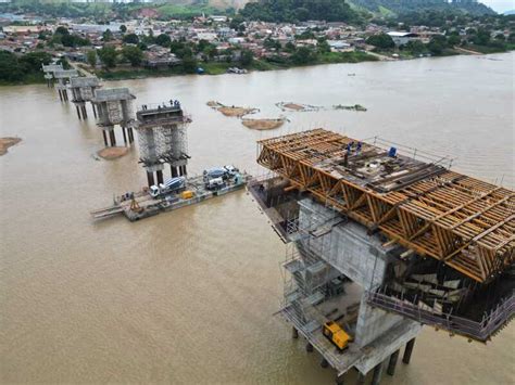 Obras Da Ponte Sobre O Rio Fresco Em S O F Lix Do Xingu Seguem A Todo