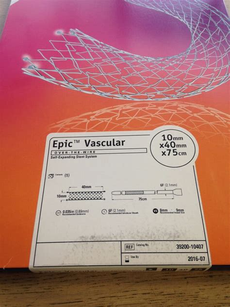 New Boston Scientific Epic Vascular Otw Self Expanding