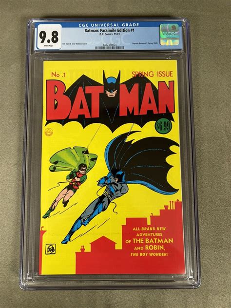 Batman Facsimile Edition Cgc Reprints Batman Spring Ebay