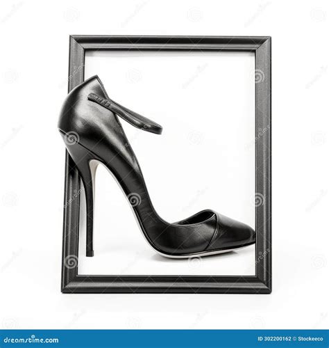 Black High Heel Shoe In Photography Installation Frame Stock Illustration Illustration Of