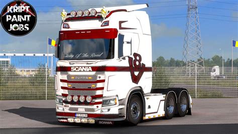 Ets2 Scania S Skin With Changeable Color Strips V10 139x Euro