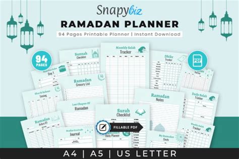 Ramadan Printable Planner Graphic By SnapyBiz Creative Fabrica