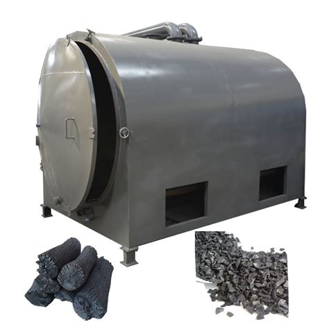 Wood Charcoal Carbonizer Kiln Horizontal Cocoanut Shell Carbonization