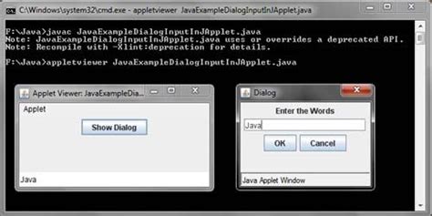 Java Jdialog Box Input Example Computer Notes