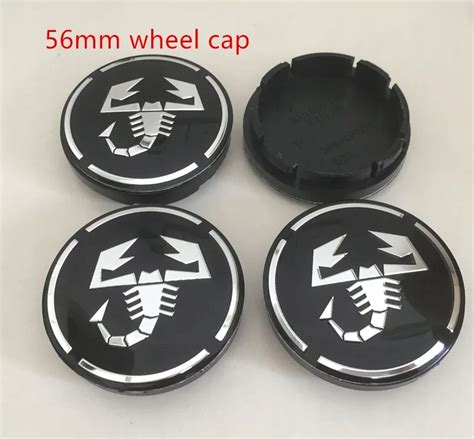 4pcs 56mm 60mm Abarth Car Wheel Center Hub Cap Badge Logo Sticker St