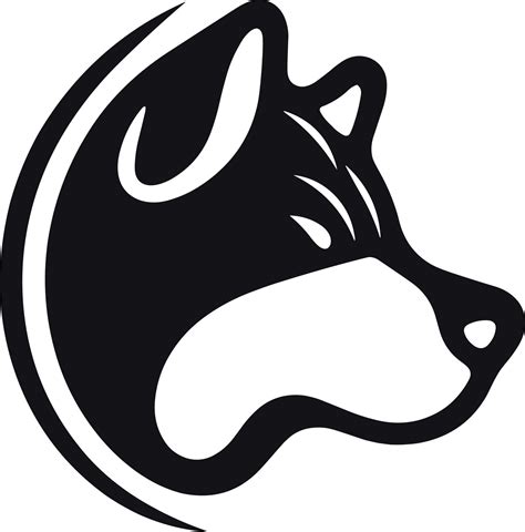 Husky vector icon. Black and white husky logo. 22758873 Vector Art at ...