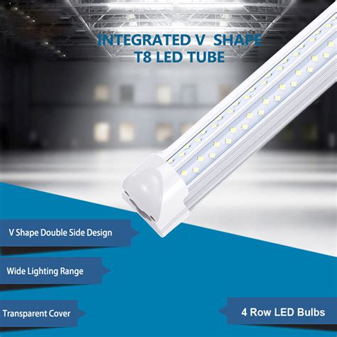 Pcs T Ft Integrated Led Tube Light Bulbs W Foot Led Shop