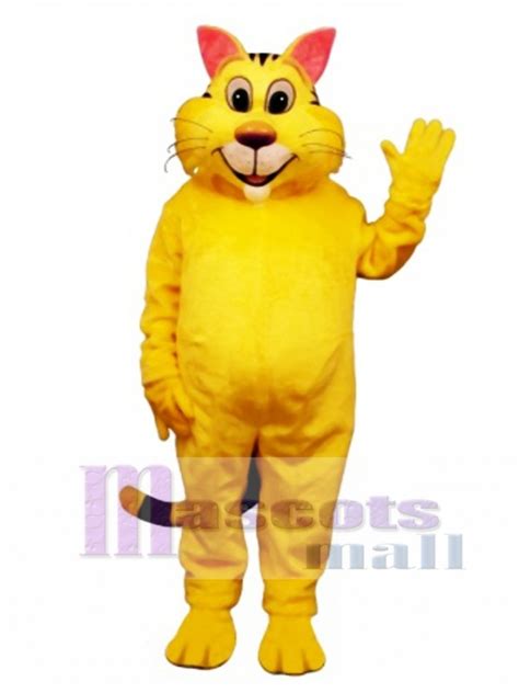 Cute Big Yeller Cat Mascot Costume Animal