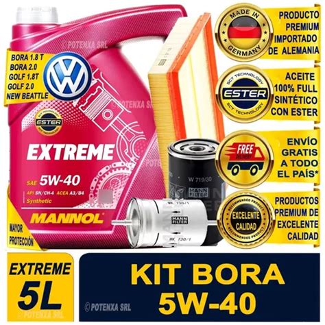 Kit Filtros Aceite W L Vw Bora Golf Beetle