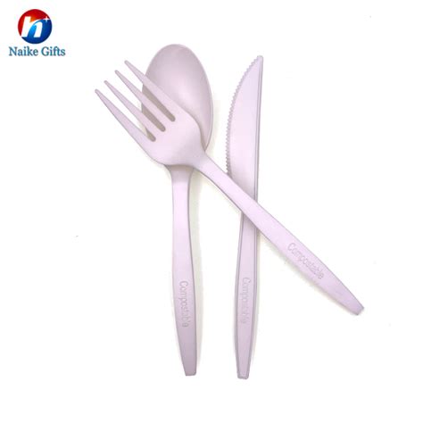 China Eco Friendly Disposable Biodegradable Cornstarch Fork Knife Spoon