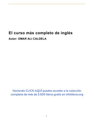 Manual B Sico Para Aprender Ingl S Autor Omar Ali Caldela