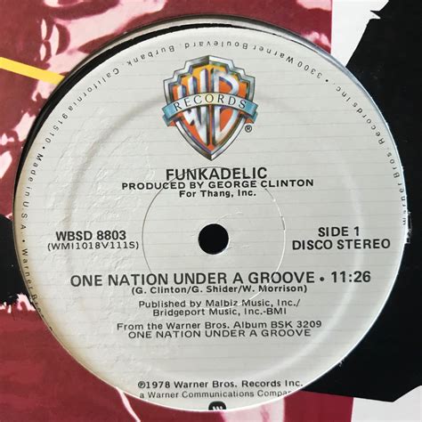 One Nation Under A Grooveinstrumentalfunkadelic中古レコード通販 Soul Clap