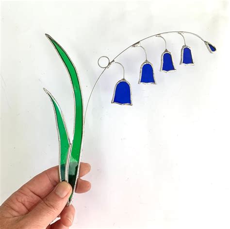 Stained Glass Bluebell Suncatcher Handmade Ha Folksy