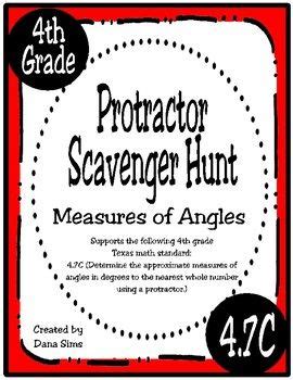 Protractor Scavenger Hunt Teks C Staar Practice Math Standards