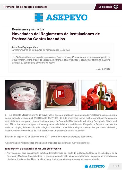 Novedades Del Reglamento De Instalaciones De Protección Contra Incendios